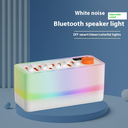 White Noise Sleep Sound Machine DIY Bluetooth-Compatible Stereo Light RGB Seven-Color Atmosphere Night Light